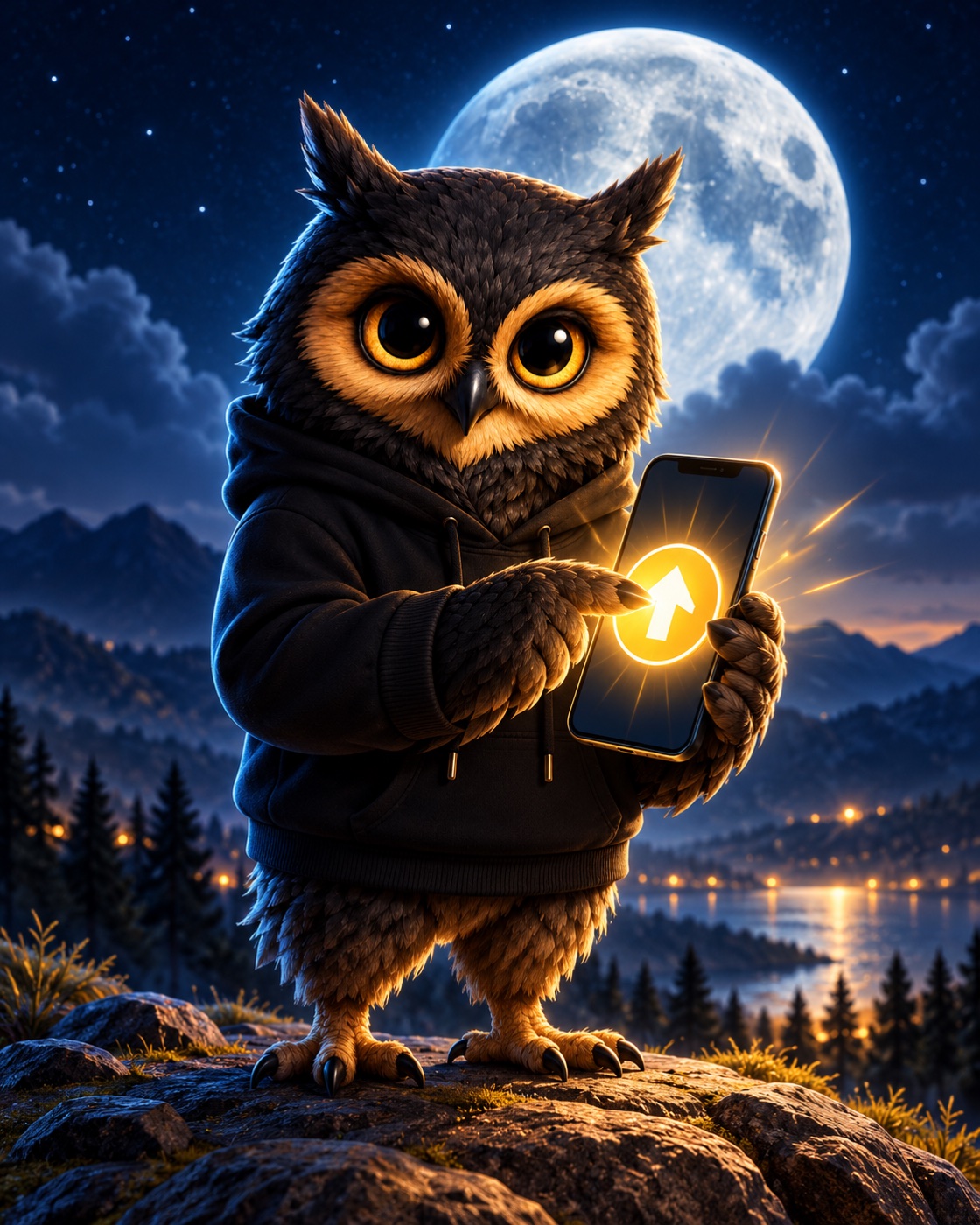 Nox toca um botão de ativação no celular